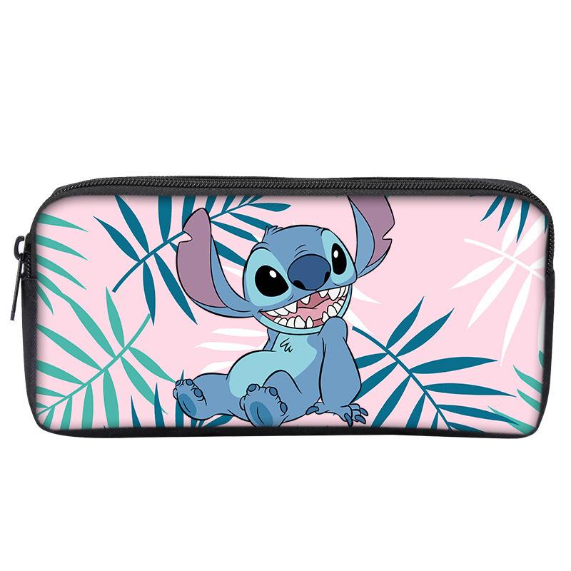Anime Peripheral Stitch Stitch Pencil Bag Single Layer Pencil Bag Student Children'S Stationery Bag Cartoon Printing Pencil Bag