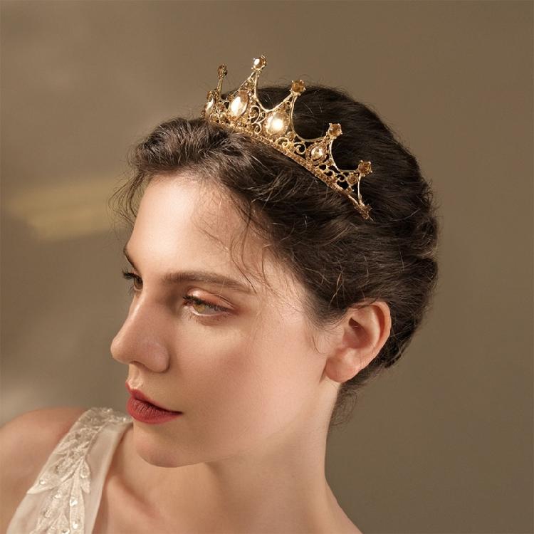 Elegant Rhinestones Crowns Hair Accessory Theater Costume Props Lightweight Metal Bridal Party Headpiece