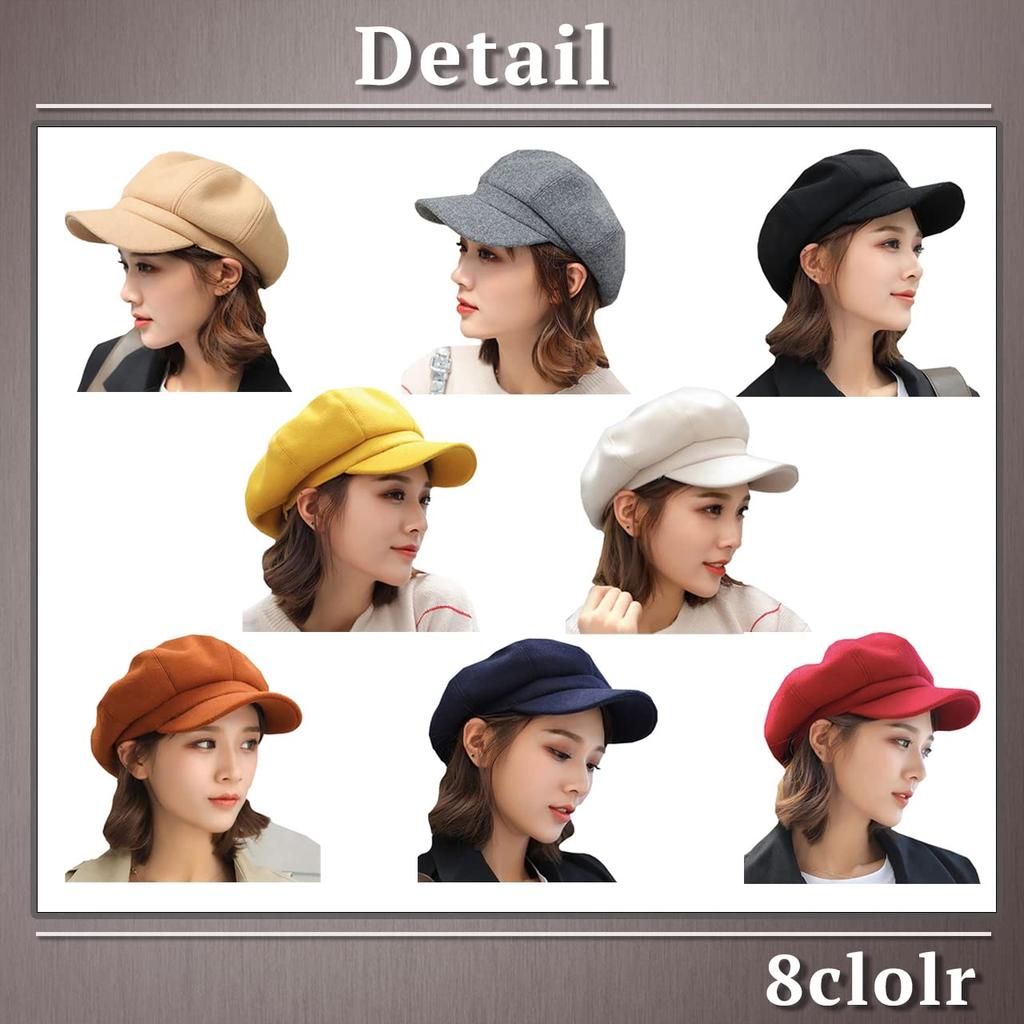 ONE LIMITATION Wool Casquette Cap Cute CP097 (One Limitation) Women's - Warm, Stylish, - (Yellow)