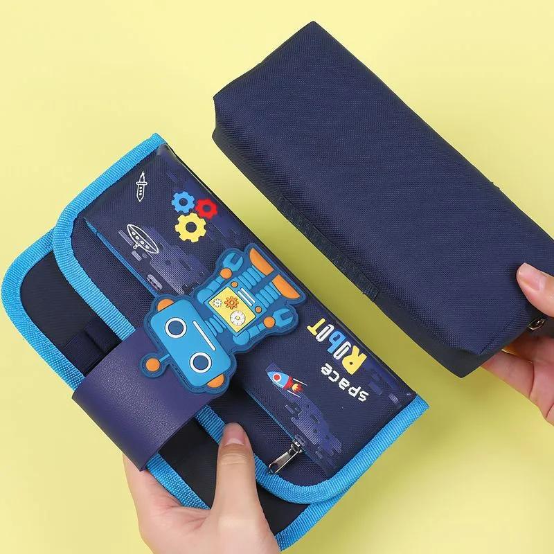 Estuche de Lápices Bonito Desmontable Bolsa de Material Escolar Estuche de Bolígrafos de Gran Capacidad Bolsas de Bolígrafos de Dibujos Animados Estuche de Lápices para Niños Regalos para Estudiantes Niños
