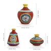 Earthenware Terracotta Decorative Flower Vase Pot (Red)