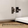 TV Stand - HOMCOM - 4 Soft-close Doors, Adjustable Shelf and Cable Management - Particleboard - White