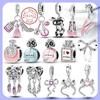New 925 Silver Charms Beads Pendant Bow Perfume Bottle Dream Catcher for Bracelet Women Jewelry