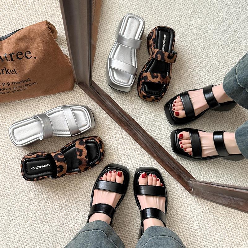 Fashion Hot Selling Platform Women High Heels Slippers Designer Heeled Shoes 2025 Summer Wedges Sandals Pumps Fashion New Sandalias