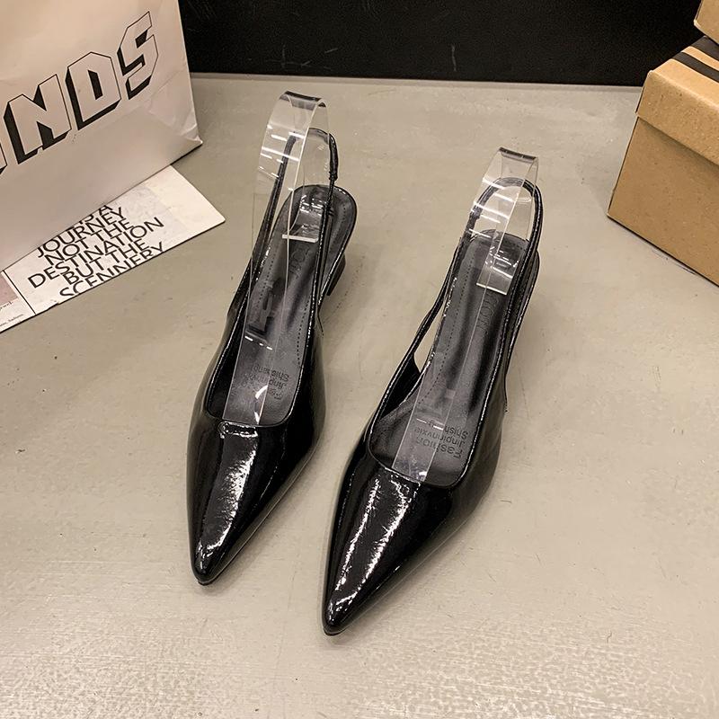 Temperament Baotou Sandals Women's 2025 Summer New Light Mouth High Heels Paint Coarse Heel Fashion Sandals