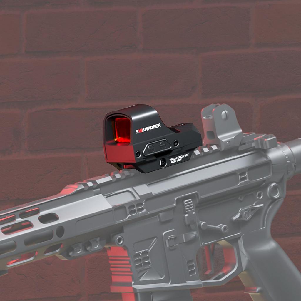 SWAMP DEER OPTICS Red Dot Sight, 1x34 Holographic Sight, 3 Pattern Red Dot, Compatible with 20mm Rails, Waterproof, Fogproof, and Impact Resistant,