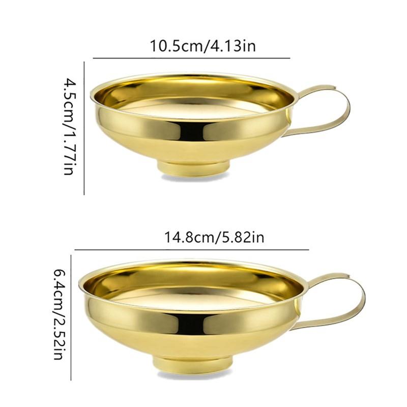 1/2 Pcs Stainless Steel Wide Mouth Funnel Kitchen And Household Large Diameter Funnel Multifunctional Jam Canning Funnel