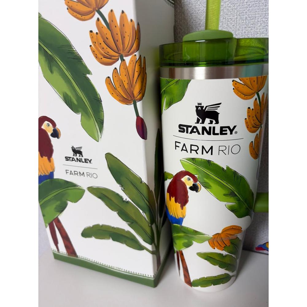 Stanley Quencher H2.0 FlowState Tumbler 887ml Tropical Destiny  – FARM Rio Collaboration Limited Edition