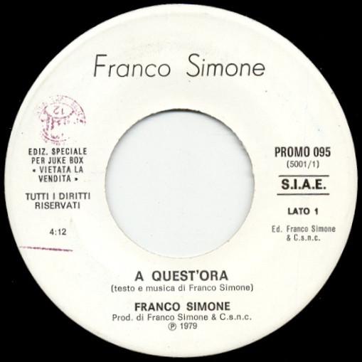 

7inch Record FRANCO SIMONE FREDDIE JAMES A Questora Get Up And Boogie PROMO095 FRANCO SIMONE 1979 Italy SoulFunk Used