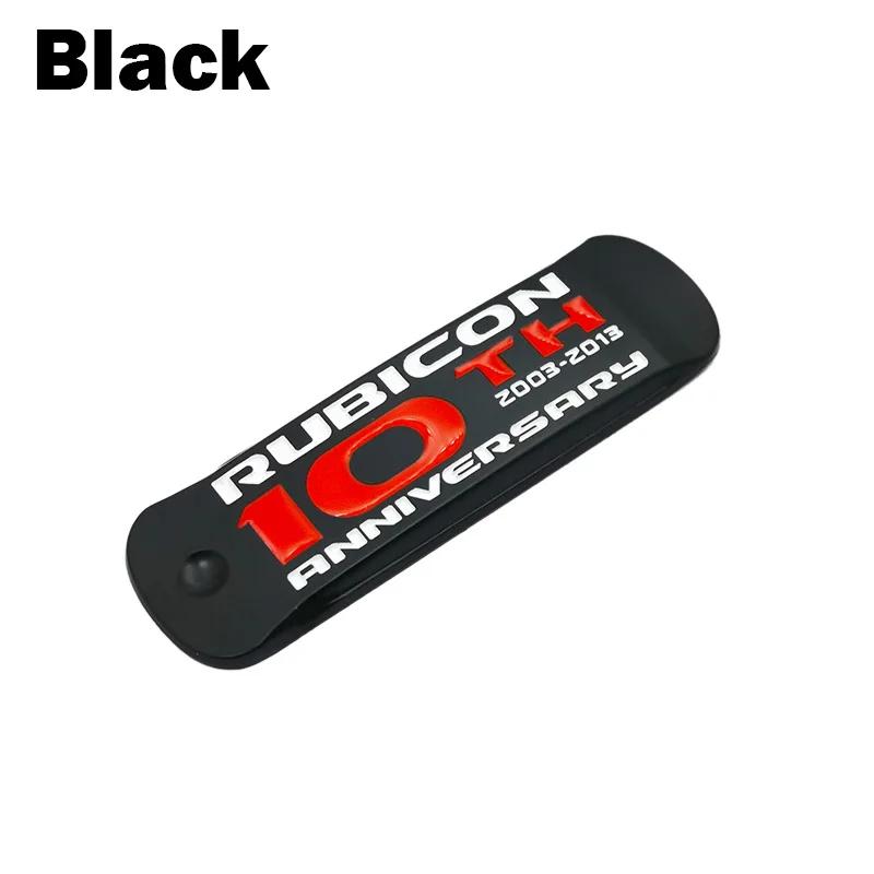 OTOKIT 3D Metal Rubicon 10th Anniversary Emblem Badge Car Fender Side Tail Body Sticker For JEEP Wrangler Liberty Grand Cherokee чёрный