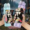 1PC Vintage Female Portrait Art Print 750ml Color Plastic Sports Water Bottle Leakproof Flip Straw Lid Suitable for Sports Office Home Use