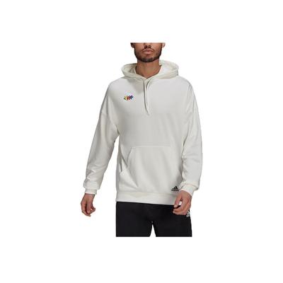 adidas Printed Sports Loose Hoodie Men Tops White H61132