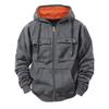 Men's Fall/Winter Fleece-Lined Warm Hoodie, Plus Size Casual Zipper Hoodie