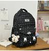 Schoolbag High-value Schoolbag Female Korean Version Japanese Versatile Polka Dot Printed Backpack Junior High School High School College Student 