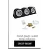 Triple Auto Gauge Set Oil Pressure Water Temp Amp Meter  2" Chrome Panel with White Face TT101324