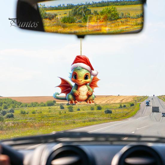 Christmas Dragon Pendant Cartoon Dragon Baby Acrylic Hanging Ornament Durable for Festive Tree Decoration