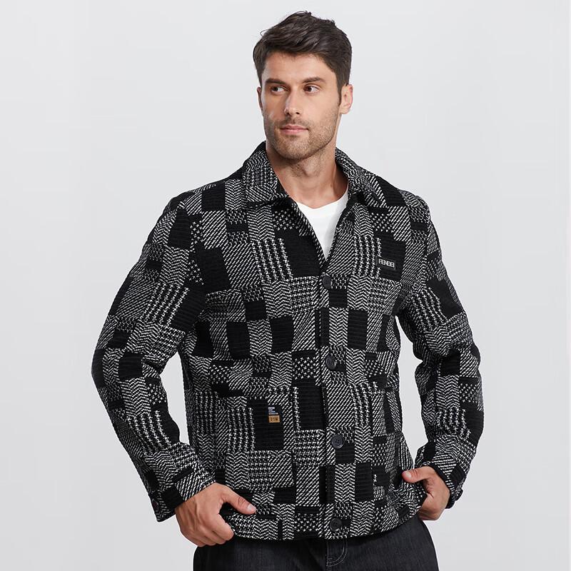 

Men s Plus Size Plaid Wool Blend Jacket L