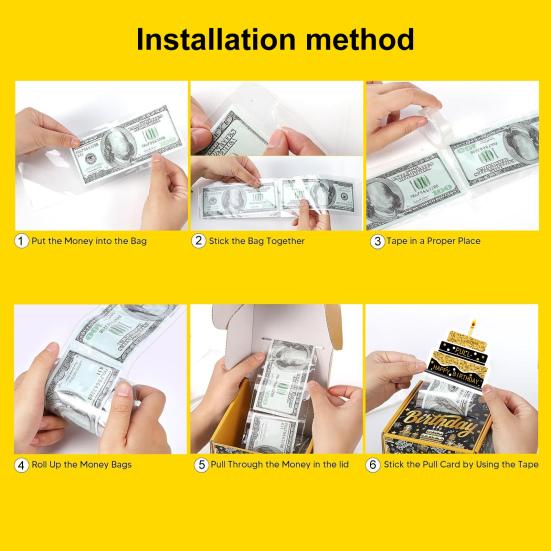 Happy Birthday Money Box DIY Creative Surprise Birthday Gift Box Unforgettable Cash Gift Holder for Party