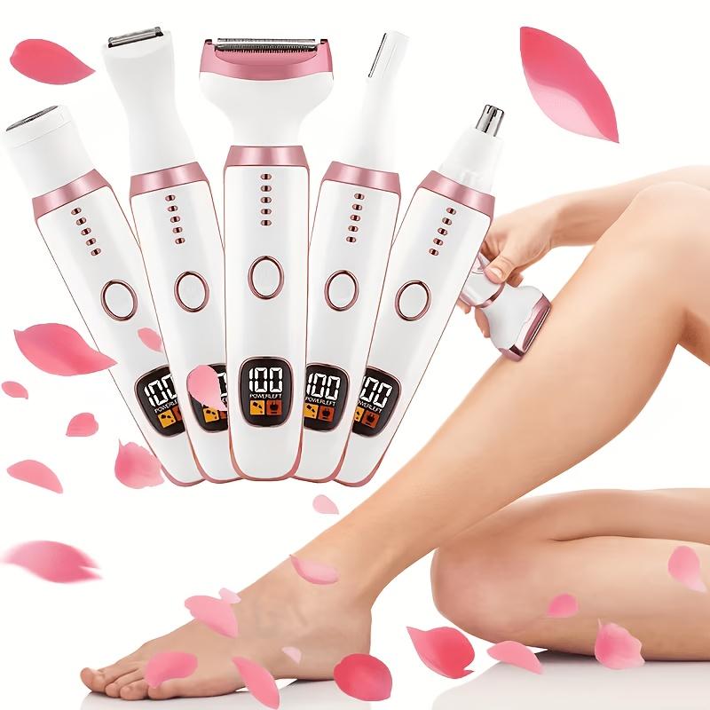 Multifunctional women's electric shaver,5Combination1Electric shaver Suitable for private areas, eyebrows, nose, face, legs, and underarms Portable