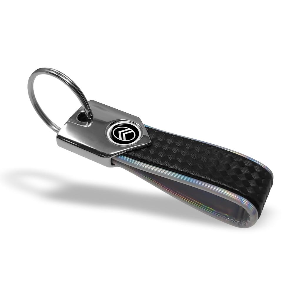 Car Keychain Official Car Accessory Car Supplies Carbon Silver NEW Logo Citroën