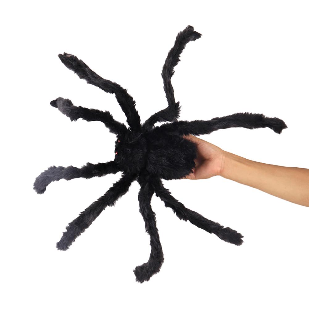 Giant Halloween Spider Decor Realistic Scary Prank Jumbo Fluffy Spider Creepy Crawler Halloween Party/Haunted House/Bar Scare Spider Decor