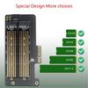 M.2 NVME Accelerator-kort Dubbla SSD-enheter till PCIE-adapterkort Stöder M+B-nyckel SSD-enheter till PCIE-omvandlare NVME-adapterkort