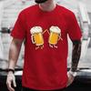 T Shirt for Men Drinking Party Team Matching Tees Cheers Beer Graphic Y2k Tops Fashion Beer DAY Plus Size Outfit Streetwear