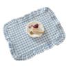 French Design Cloth Placemat Ruffle Edges Gingham Plaids Washable Table Mat For Banquets Wedding Parties Home Decors