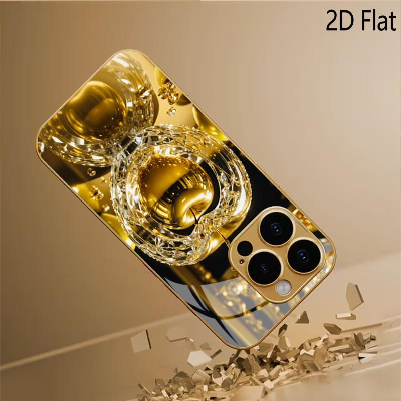 apple print Patterned tempered glass design for iPhone16 17 Pro Max 15 14 13 12 11 ProMax Phone Case Camera Cover Shockproof H