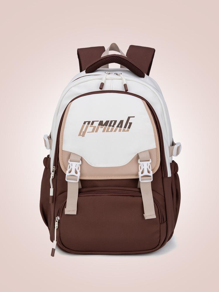 Junior High School Student Schoolbag Female New Large Capacity 3 to 6 Grade High-Looking Cute Pink Backpack Backpack коричневый