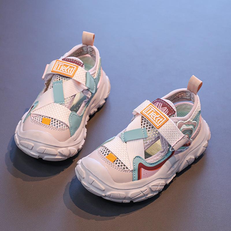 Kids Sports Sandals Thick Soft Sole Children Running Shoes Mesh Breathable 2025 Summer Students Casual Shoes Trendy Comfortable