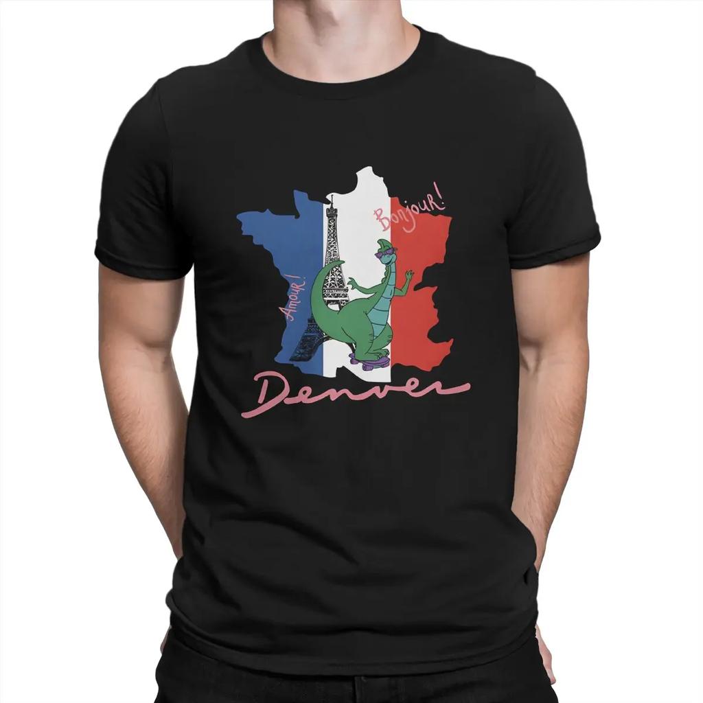 Men T-Shirts In France Awesome 100% Cotton Tee Shirt Short Sleeve Denver T Shirt Crewneck Clothing Gift Idea