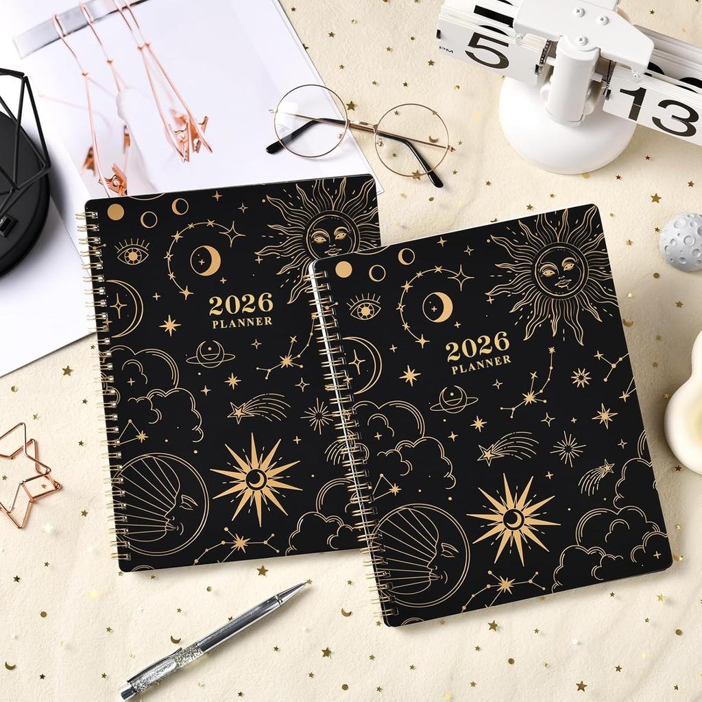 2026 Planner - 9" x 11", 2026 Calendar Planner Weekly and Monthly, from JAN. 2026 to DEC. 2026, Calendar/Planner 2026 with Tabs, Twin-Wire Binding,