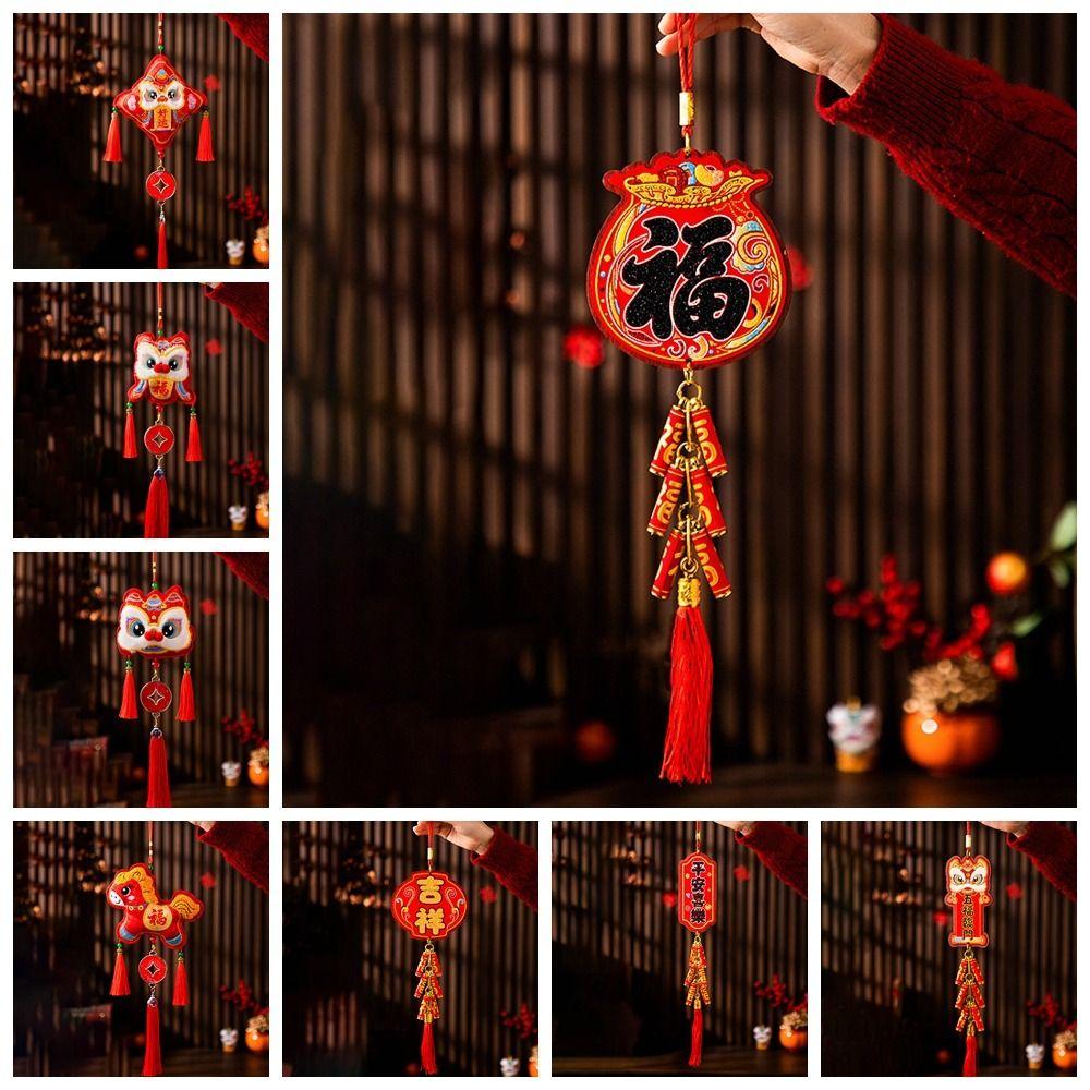 Rote Neujahrsdekoration Traditionelles Pferdejahr Hängende Ornamente Heimdekoration