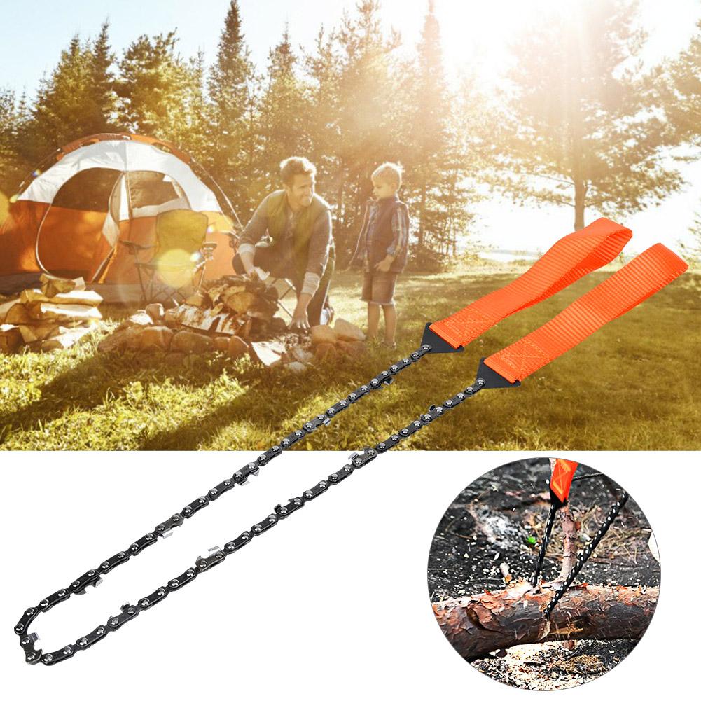 Outdoor Manual Manganese Steel Wire   Chain Saw Emergency Survival Tool 11 Cutter (Orange)
