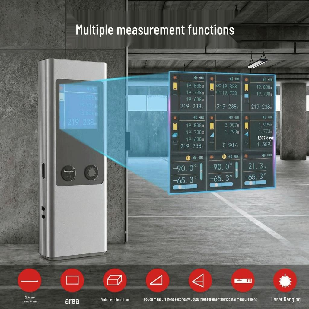 Industrieller 40m Wasserdichter Handheld-Hochpräzisions-Laserentfernungsmesser und Infrarot-Maßband