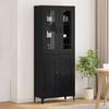 Highboard Black Oak Effect 69.5 x 34 x 180 cm Particleboard