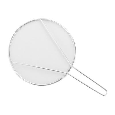 Stainless Steel Oil Splash Screen Anti Scald Circular Oil Shield Fine Mesh with Handle Splatter Proof Oil Cover Kitchen Gadget
