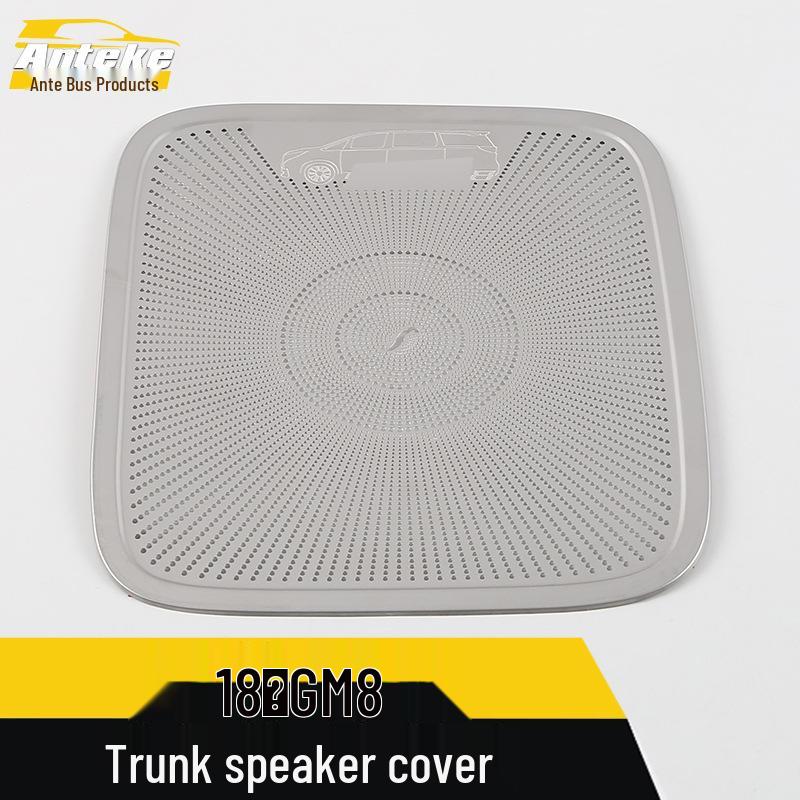 Compatible with 18 Models: GM8 Trunk Speaker Decorative Stainless Steel Tailgate Audio Sequin Sticker.