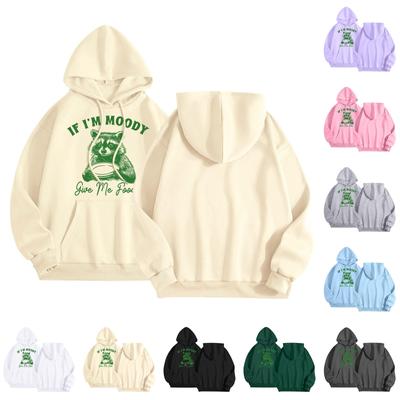 Women's Fashion Lightweight Long Sleeve Pullover Hoodies With Pockets Graphic Hoodie