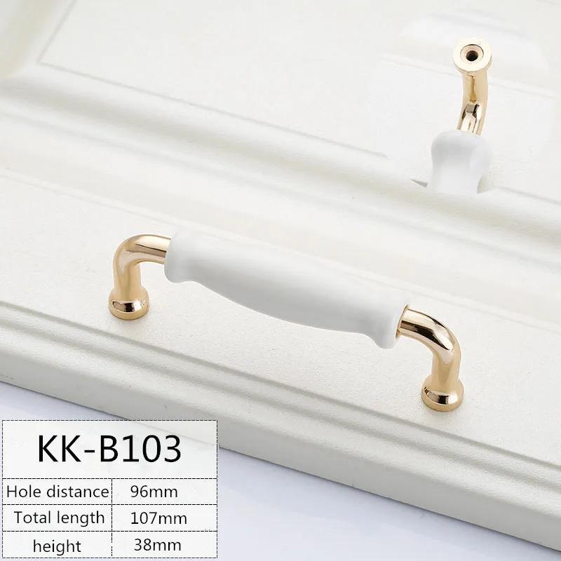 1 Stück Weiße Keramik Türgriffe Moderne Möbelknöpfe Zinklegierung Keramik Griffe Küchenschränke Schranktür Schubladengriff