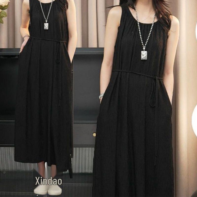 French Chic 2026 Sleeveless Vest Dress - Summer Drape Long Skirt, Thousands of Charms