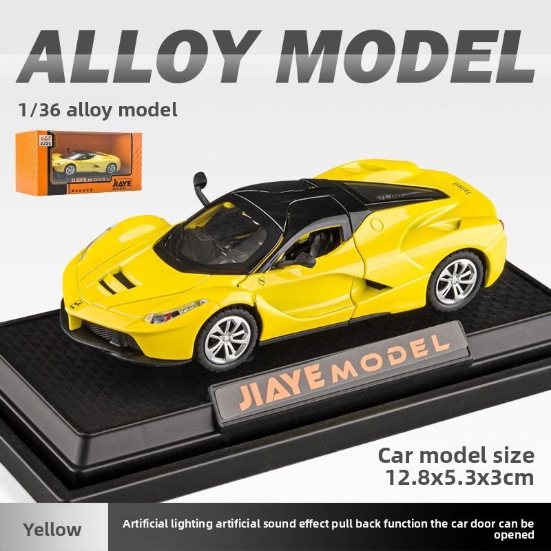 Car Laalloy Model 136 Scale Sports Light Sound Open Kids Doors