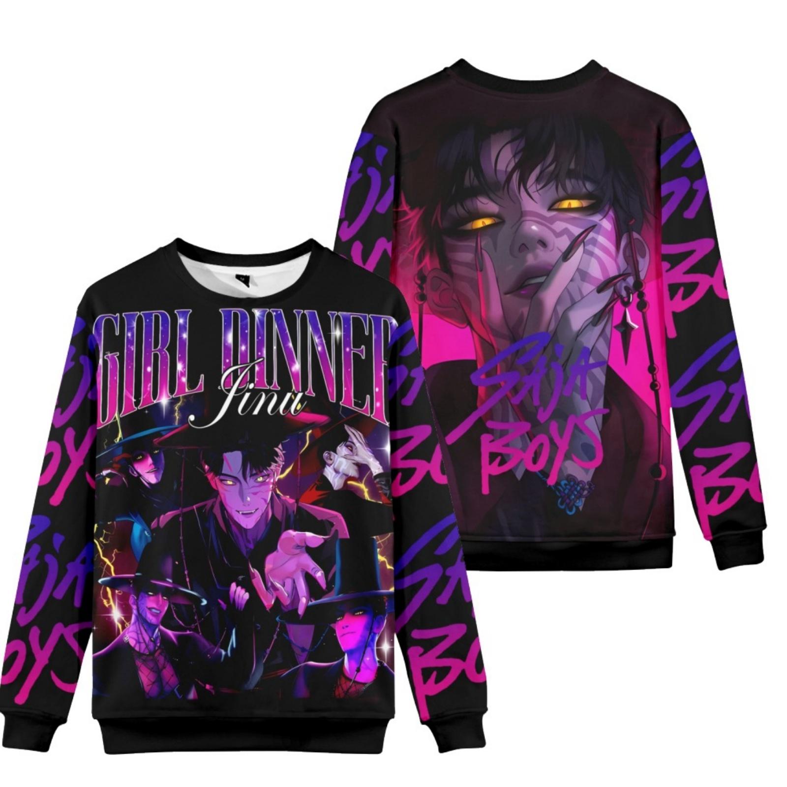 

Модный и повседневный свитшот с длинными рукавами и круглым вырезом с принтом 160