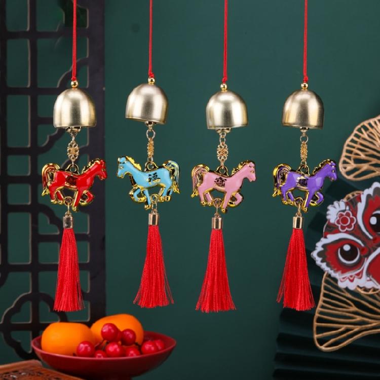 Chinese New Years Horse Ornament Car Hanging Ornament Zodiacs Horse Pendant Charm with Tassels Car Interior Decors
