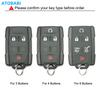 Leather Car Key Cover Bag For Chevrolet Silverado Suburban Colorado Tahoe Gmc Canyon Sierra Yukon    Remote Fob Case