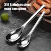 316 Stainless Steel Soup Spoon Cake Dessert Spoon with Long Handle Dishwasher Safe Kids Kitchen Tableware
