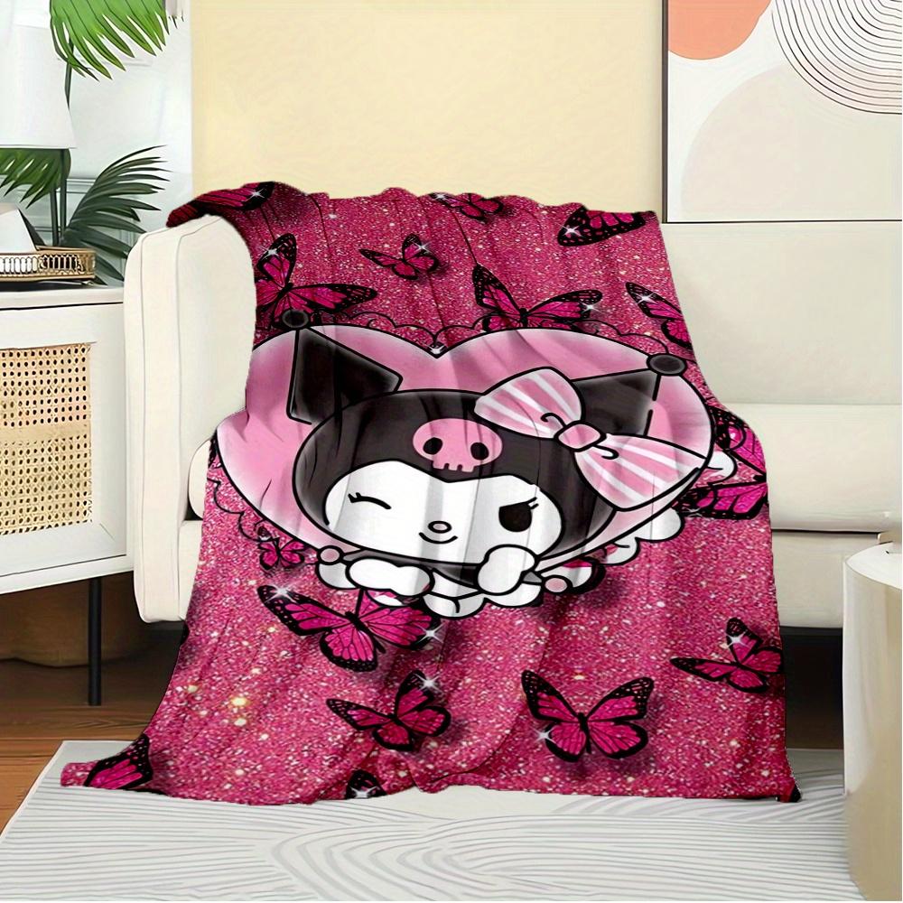 1pc Flannel Kuromi, Heart, ButterfliesThrow Blanket, Cartoon Truck Pattern Printed Blanket, Warm Cozy Soft Blanket For Couch Bed Sofa Car Of