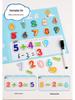 Children's Educational Toy: Alphabet Matching Magnetic Puzzle Board with Uppercase & Lowercase Letters and Number Learning Cards