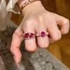 Zircon Hollow Open Ring Fashion Light Luxury Exquisite Index Finger Ring High Sense Temperament Jewelry